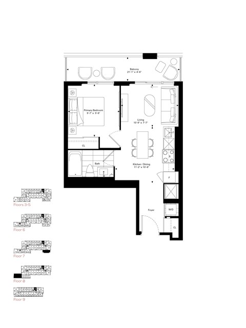 A black and white image of a floor plan for a house.